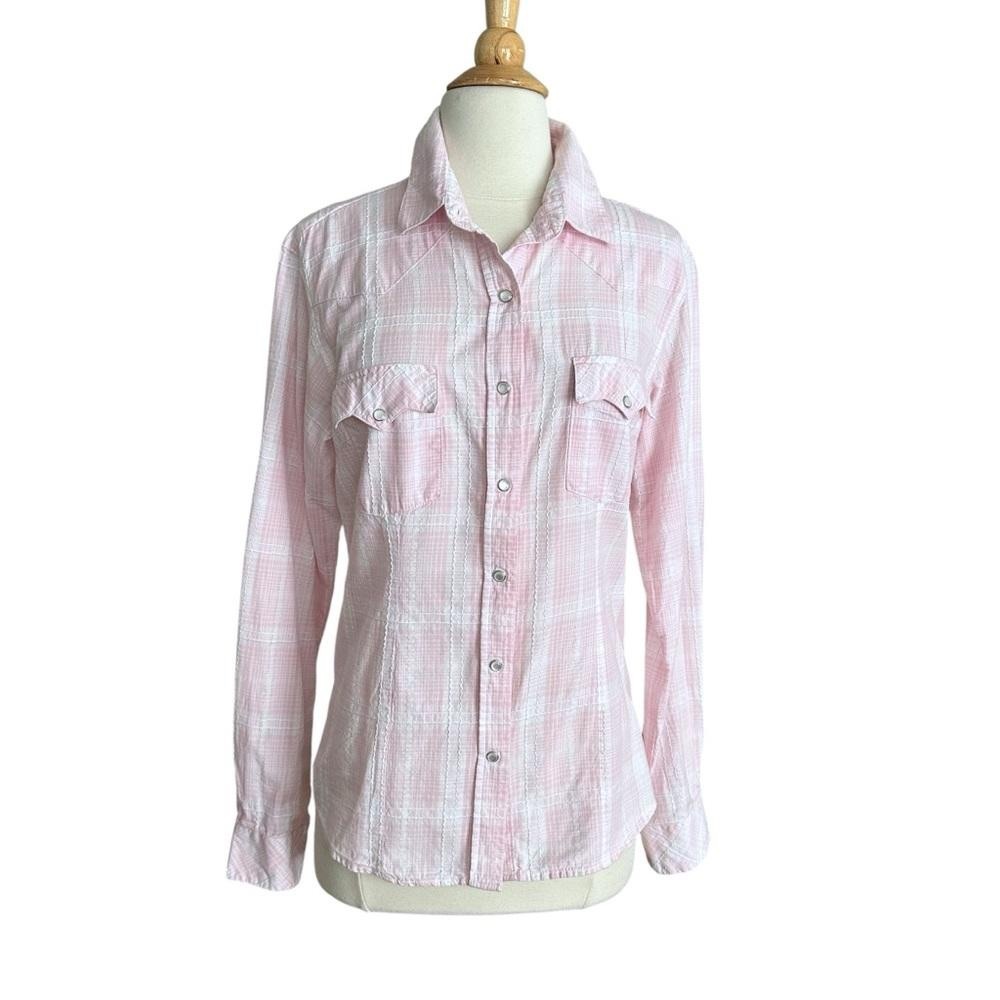 Pink Plaid Button-Up Shirt